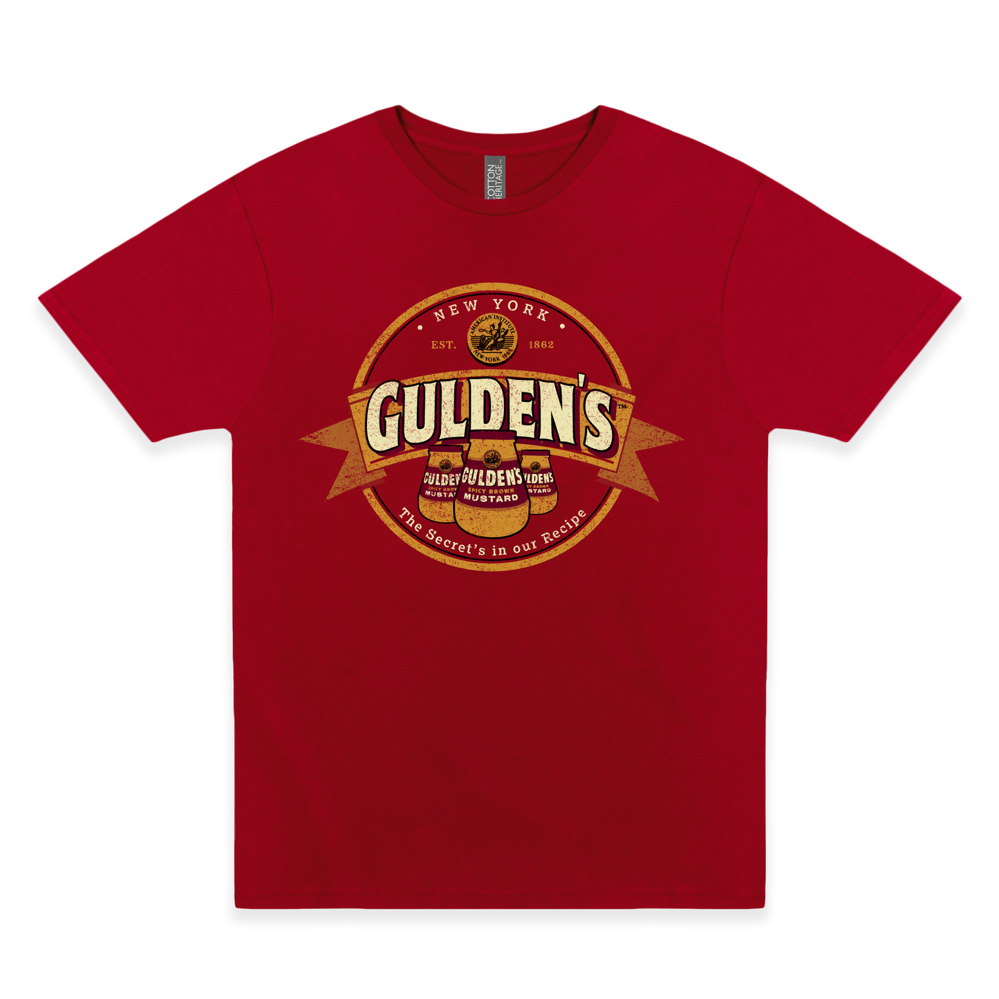guldens mustard since 1862 vintage logo graphic t shirt classic condiment brand unisex tee