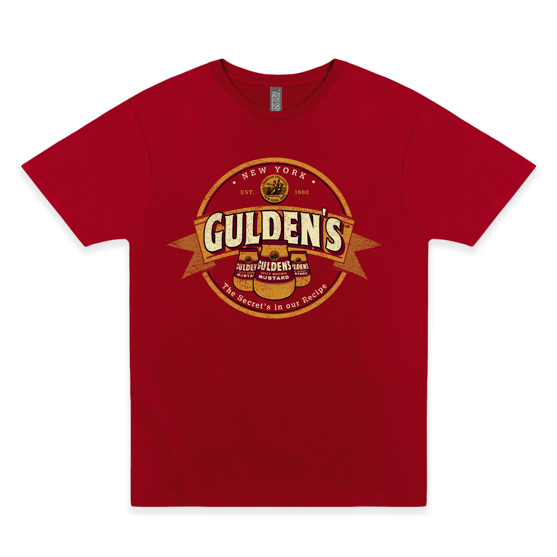 guldens mustard since 1862 vintage logo graphic t shirt classic condiment brand unisex tee