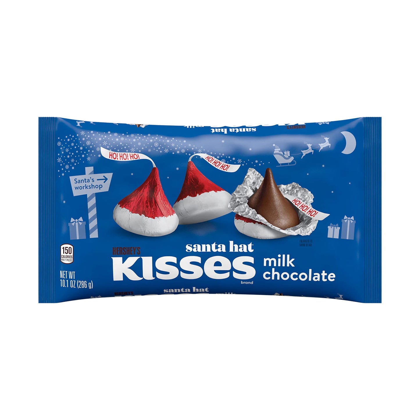 Hershey Christmas Milk Chocolate Kisses Santa Hats 10.1oz