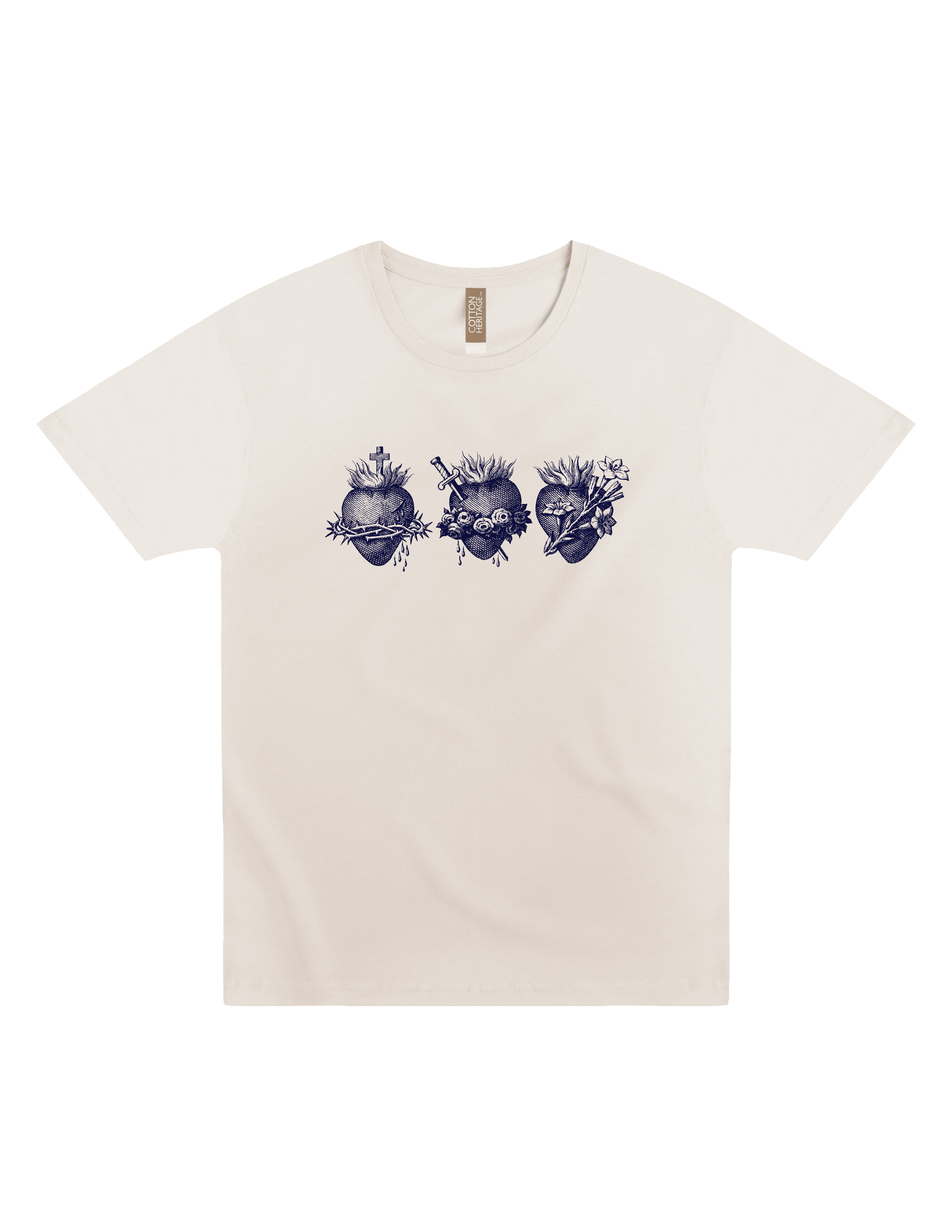 holy family three hearts catholic religious graphic t shirt sacred heart immaculate heart saint joseph unisex tee