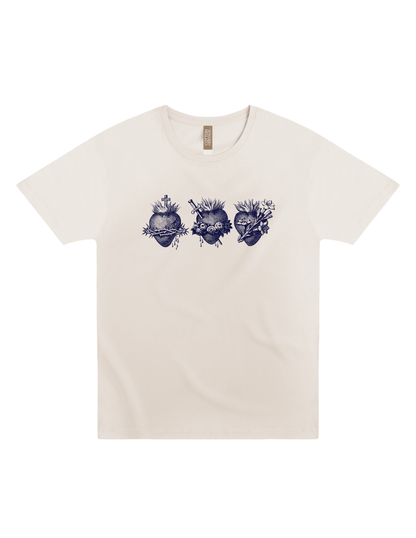 holy family three hearts catholic religious graphic t shirt sacred heart immaculate heart saint joseph unisex tee