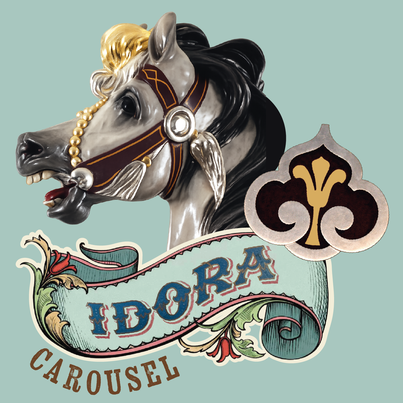 close up of idora park carousel youngstown rode it first graphic