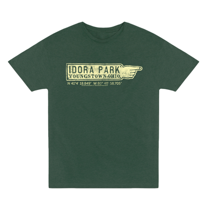 idora park coordinates youngstown ohio vintage graphic t shirt latitude longitude local nostalgia unisex tee