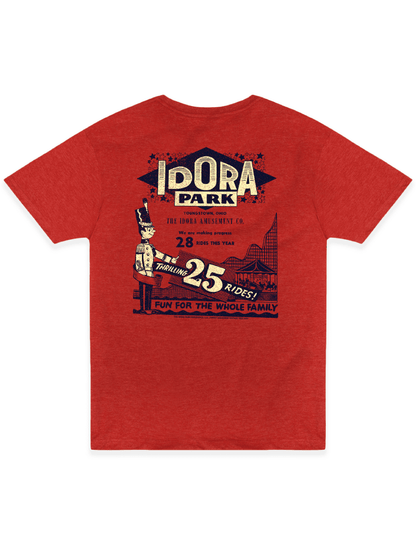 idora park thrilling 25 rides vintage youngstown ohio amusement park graphic t shirt unisex nostalgia apparel