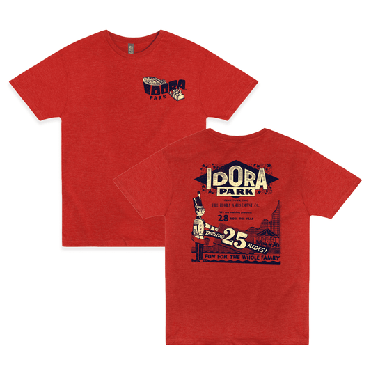 idora park thrilling 25 rides vintage amusement park graphic t shirt unisex nostalgia apparel