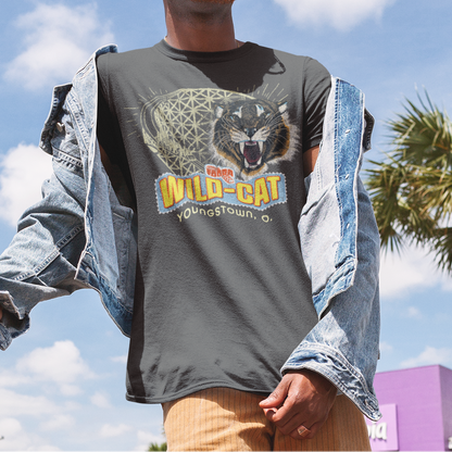 unisex idora park wildcat coaster shirt styled casually retro ohio amusement park outfit