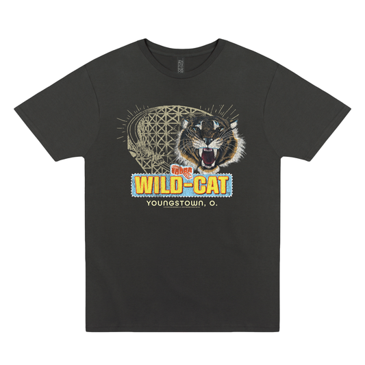 idora park wildcat roller coaster vintage amusement park graphic t shirt unisex youngstown ohio nostalgia apparel