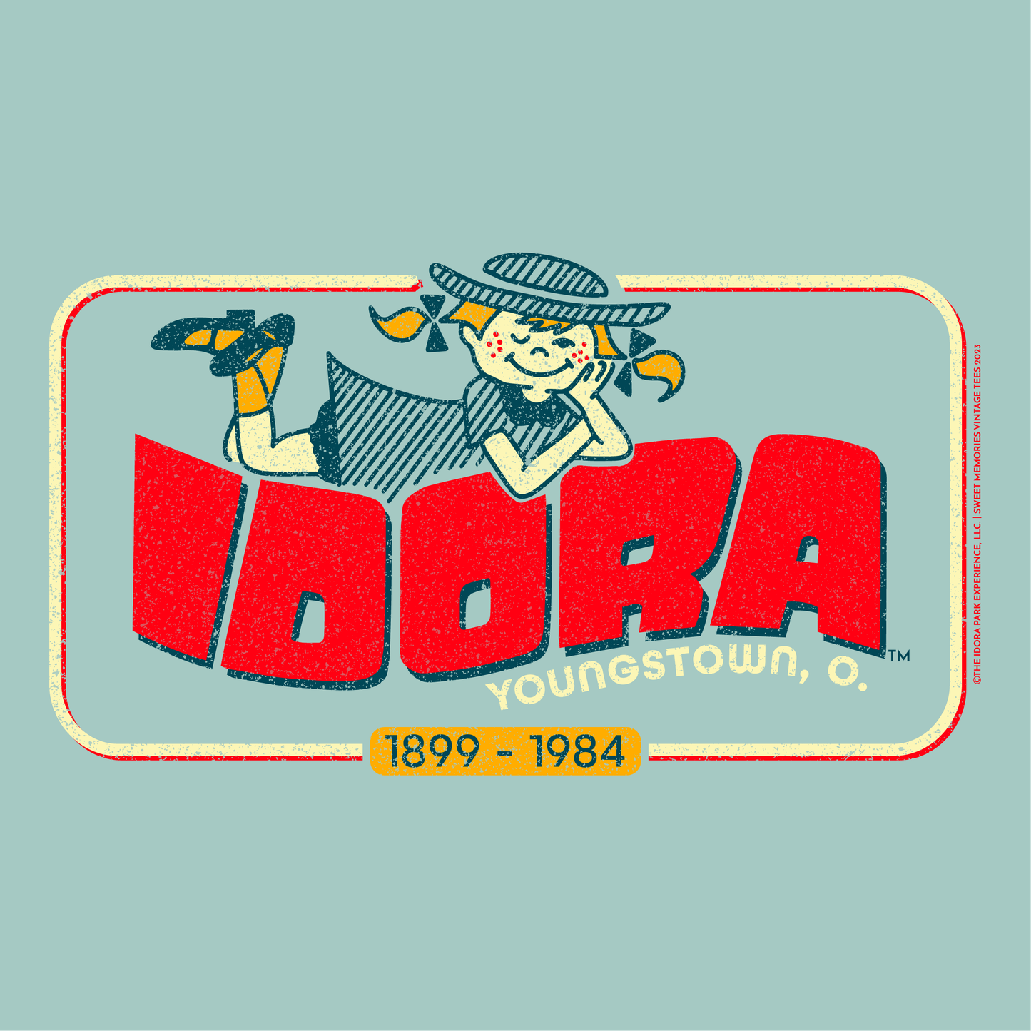 close up of idora park youngstown ohio 1899 1984 vintage graphic