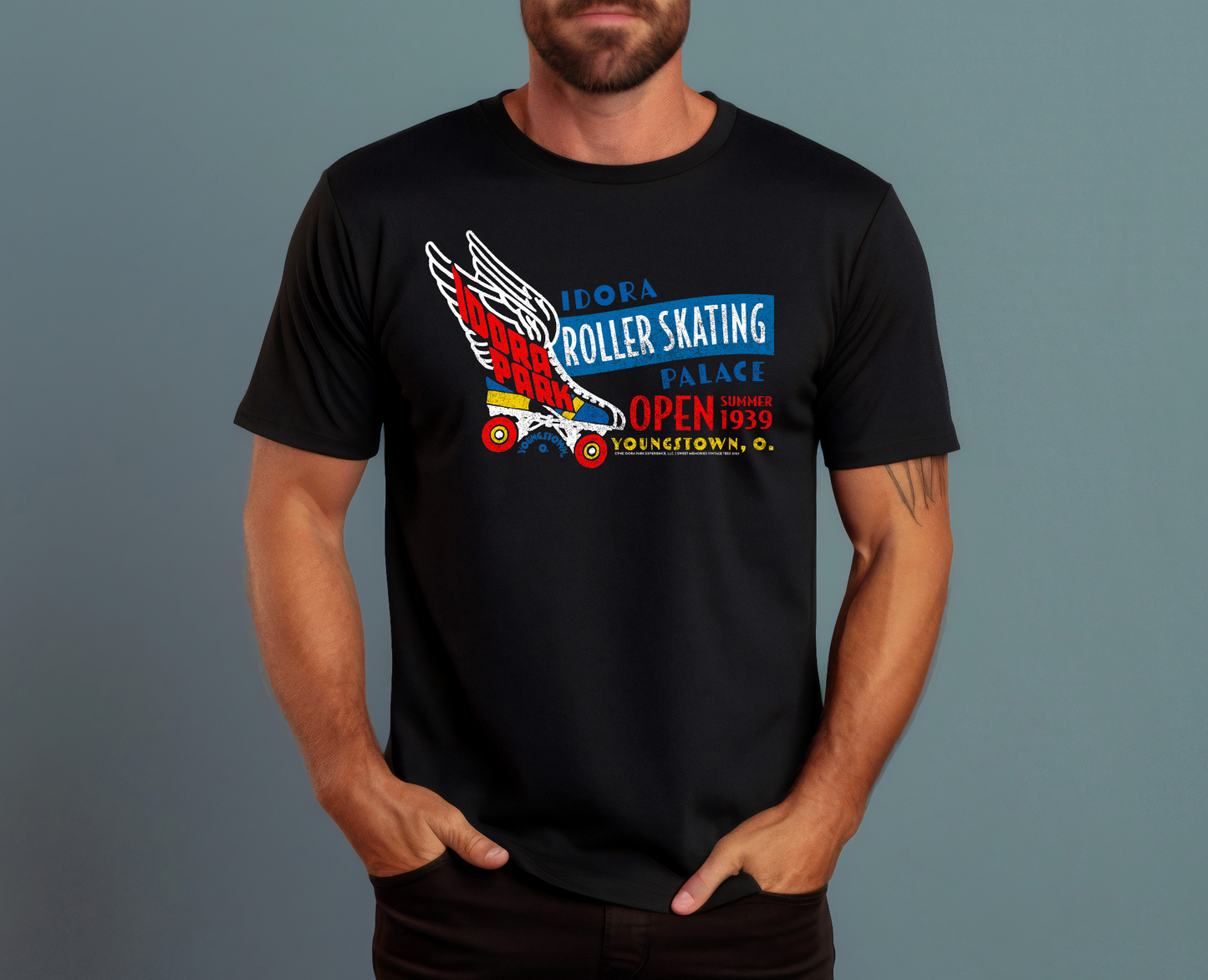 unisex idora roller skating palace shirt styled casually retro skating nostalgia outfit