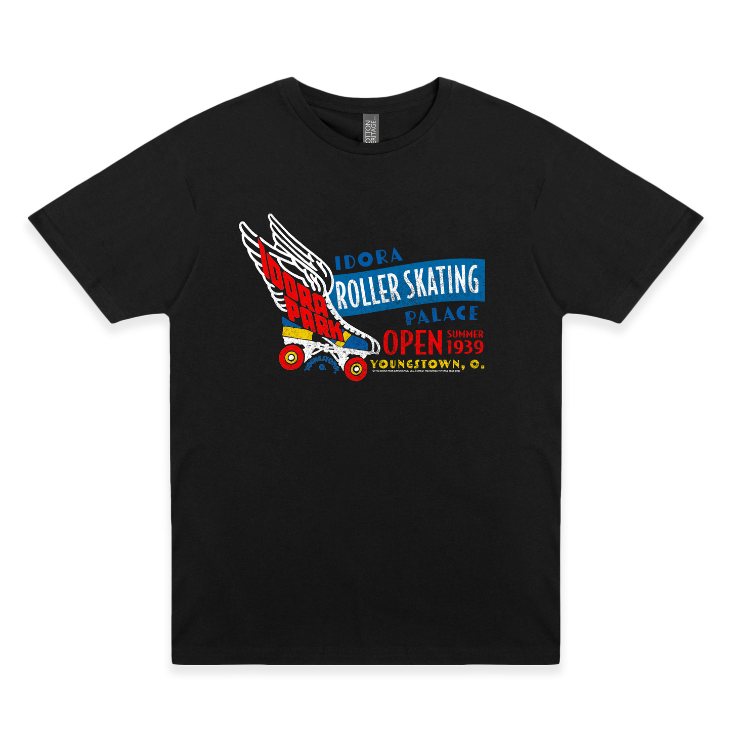 idora roller skating palace youngstown ohio vintage skating rink graphic t shirt unisex nostalgia apparel