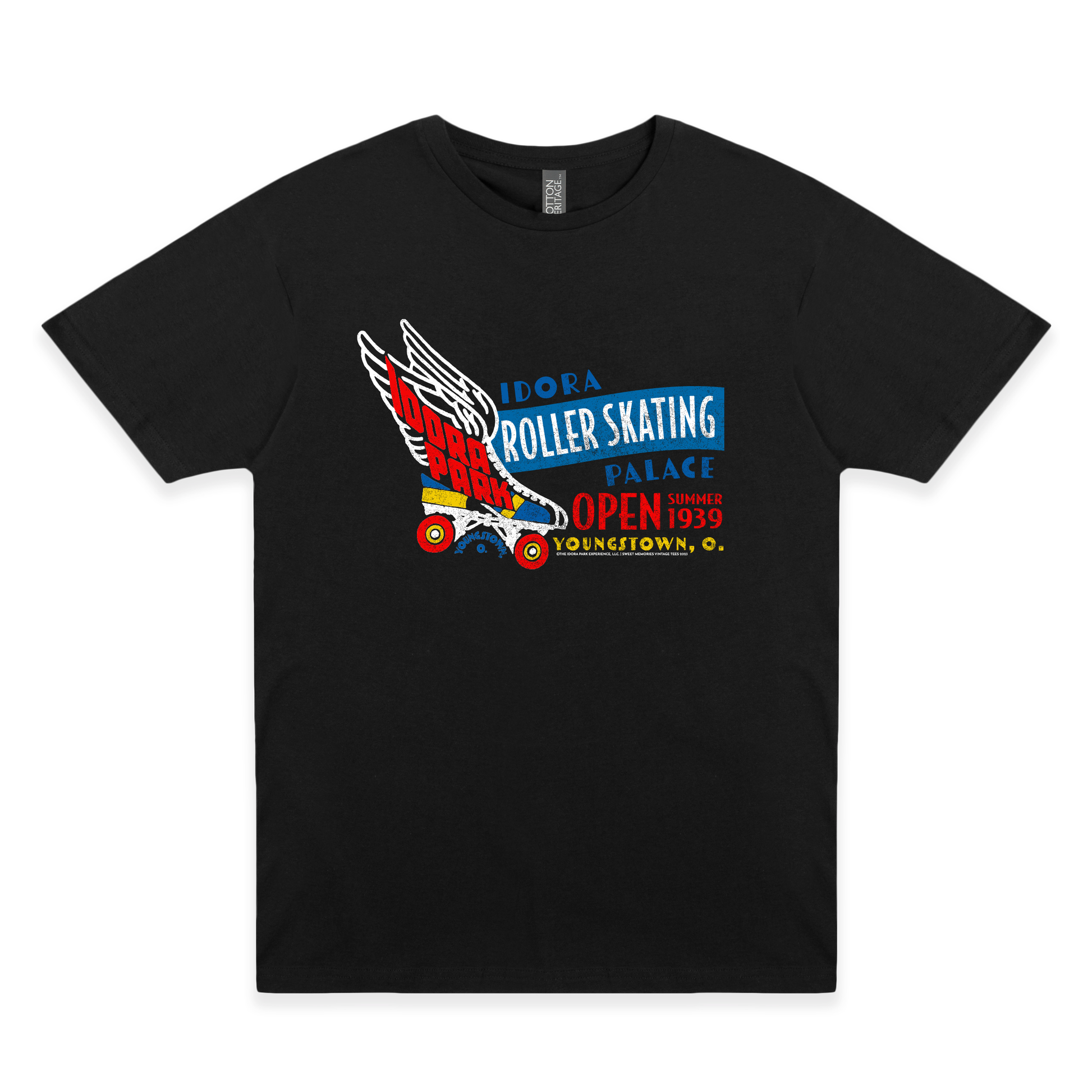 idora roller skating palace youngstown ohio vintage skating rink graphic t shirt unisex nostalgia apparel