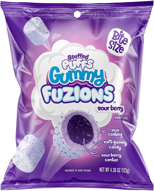 Stuffed Puffs Gummy Fuzions Sour Mixed Berry 4.23oz
