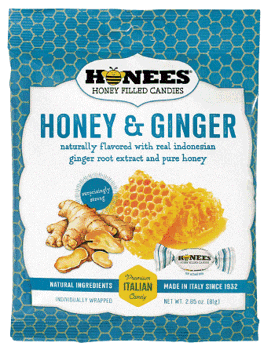 Honees Honey & Ginger Drops 2.85oz Bag