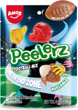 Amos Gummy Peelerz Football Mix 6oz