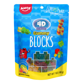 Amos 4D Gummy Blocks- 7oz