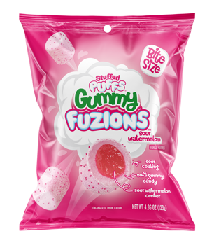 Stuffed Puffs Gummy Fuzions Sour Watermelon 4.23oz