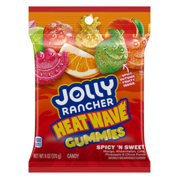 Jolly Rancher Gummies Heat Wave Spicy 'n Sweet Peg Bag 6oz