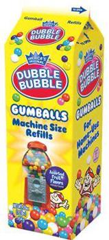 Dubble Bubble Assorted Gumballs Refill Carton 20oz