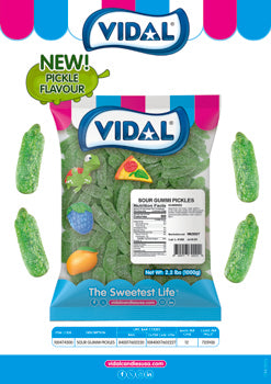 Vidal Bulk Sour Gummy Pickles 2.2lbs