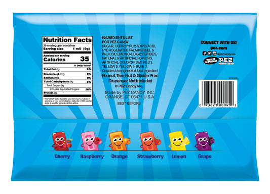 PEZ Assorted Fruit Laydown Bag- 11oz