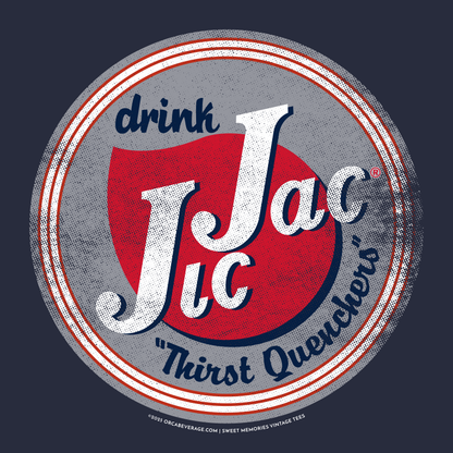 Vintage Jic Jac® Drink! Thirst Quenchers artwork featuring nostalgic soda branding, retro typography, and classic beverage-inspired advertising.