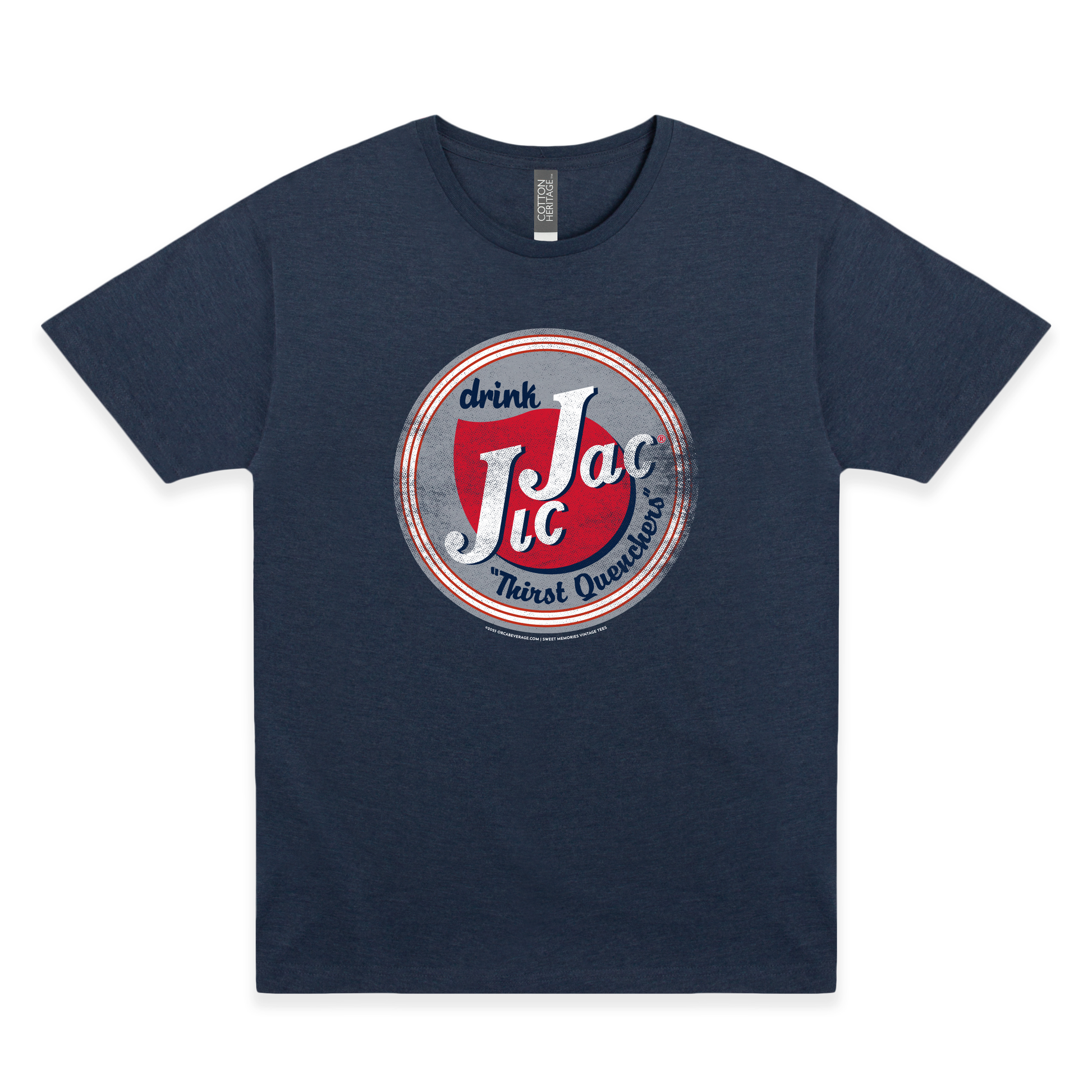 Jic Jac® Drink! Thirst Quenchers Tee featuring vintage soda and beverage-inspired artwork on an officially licensed unisex graphic shirt.