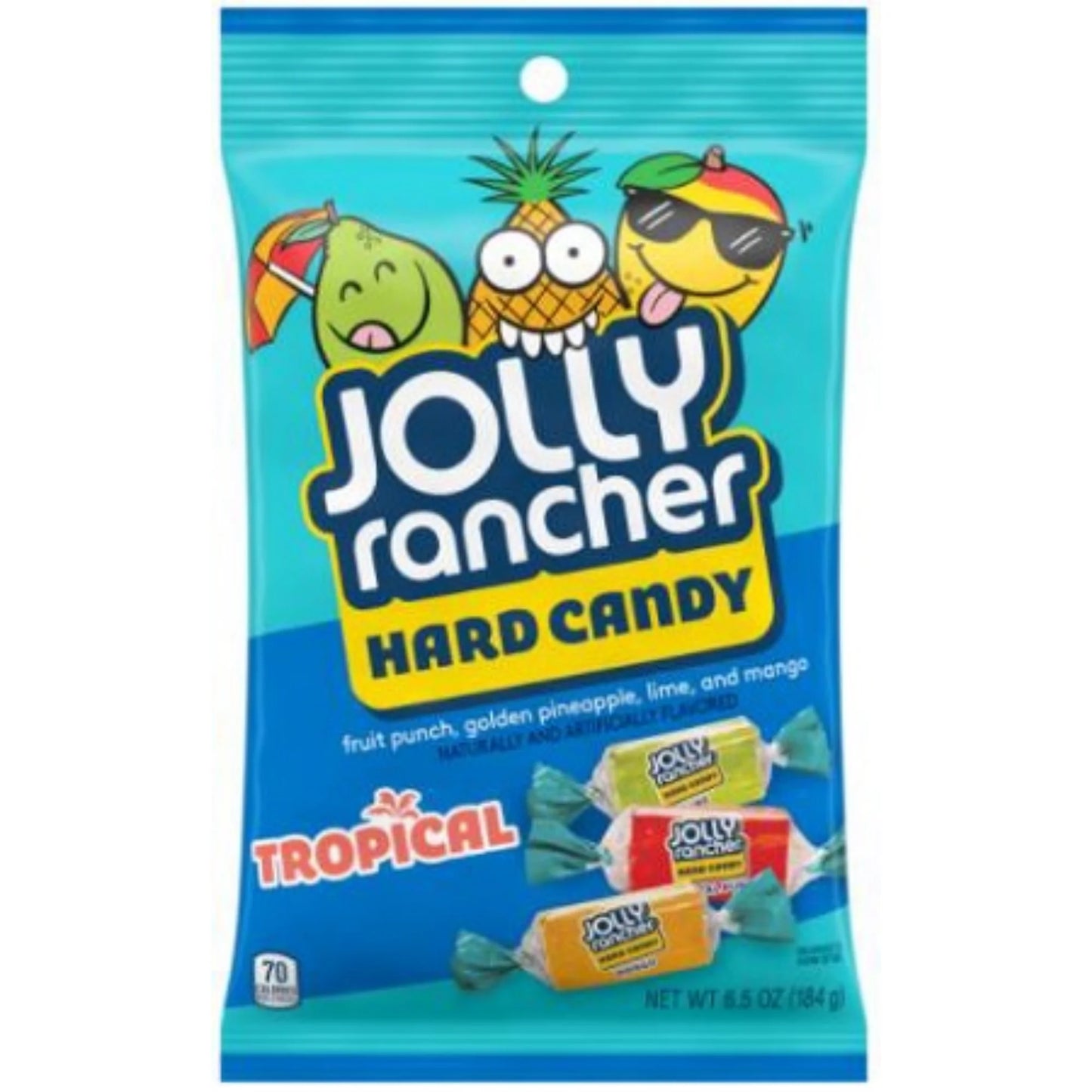 Jolly Rancher Hard Candy Tropical Flavors Peg Bag 6.5oz