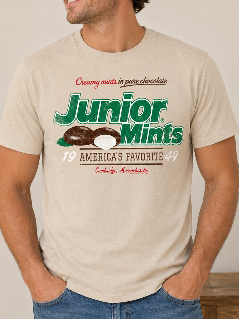 unisex junior mints shirt styled casually for candy lovers and nostalgic candy fans