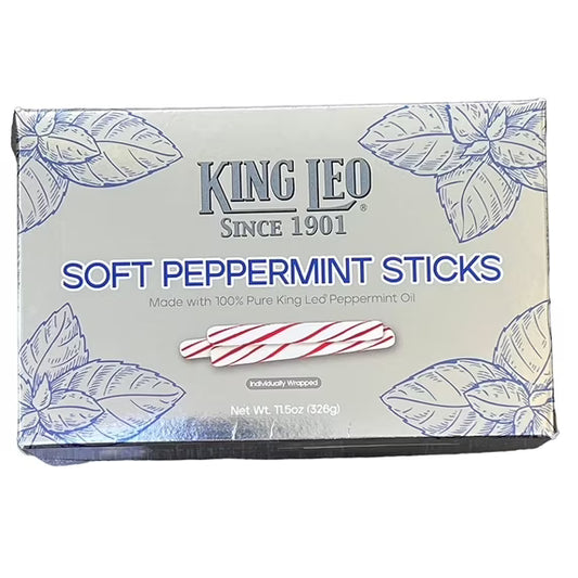 King Leo Soft Peppermint Sticks 11.5oz Box