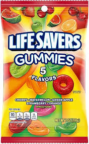 Lifesavers Peg Bag Gummies 5 Flavor 7oz