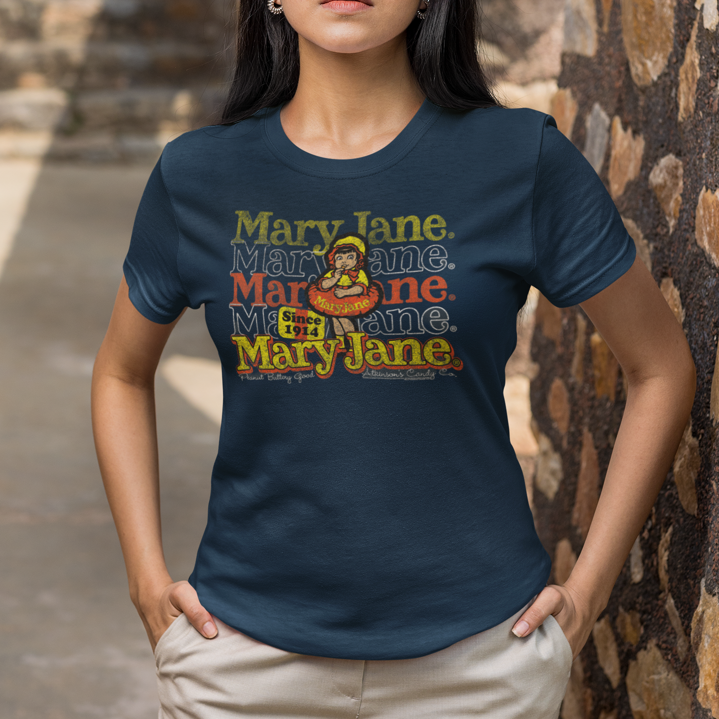 unisex mary jane candy shirt styled casually nostalgic candy lover outfit