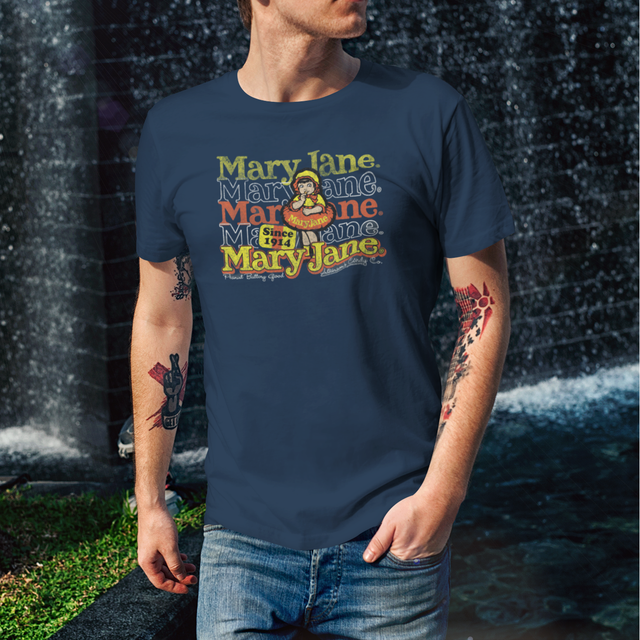 unisex mary jane candy shirt styled casually nostalgic candy lover outfit