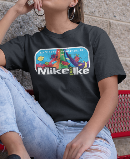 unisex mike and ike rainbow shirt styled casually colorful candy lover outfit