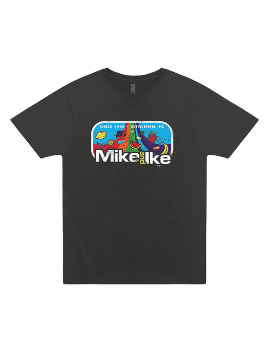 mike and ike retro 80s rainbow graphic t shirt officially licensed candy brand unisex nostalgia tee