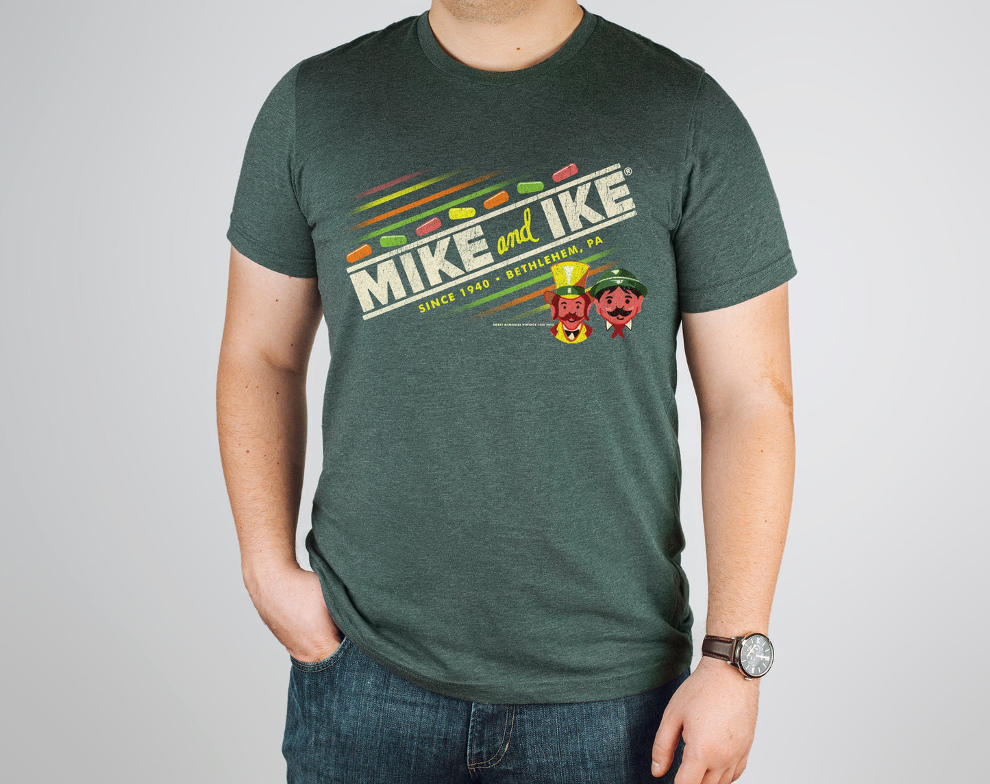 unisex mike and ike vintage packaging shirt styled casually nostalgic candy lover outfit
