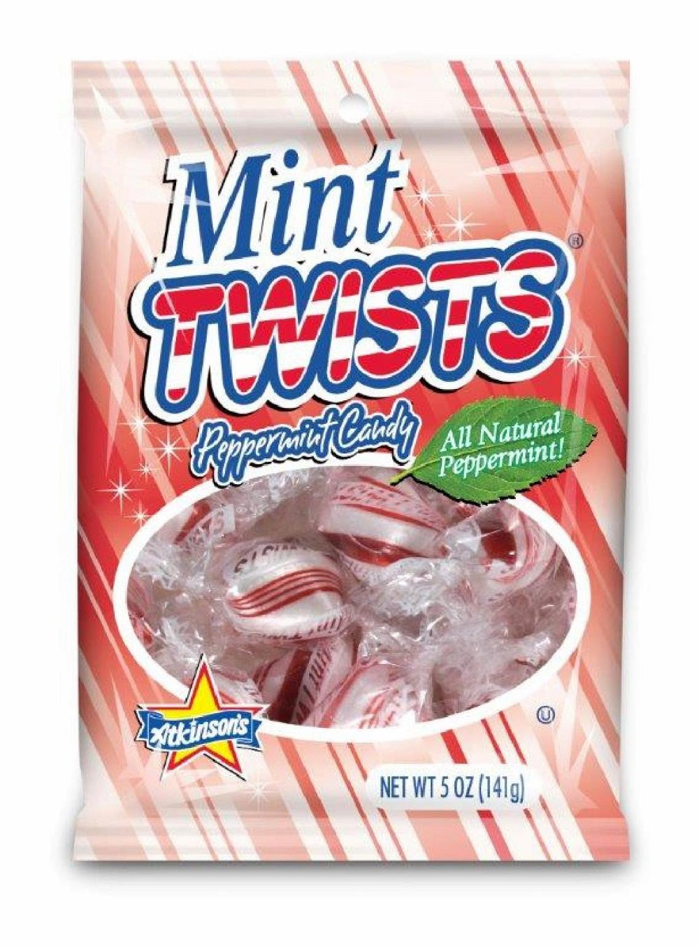 Mint Twists Red and White Peg Bag 5oz