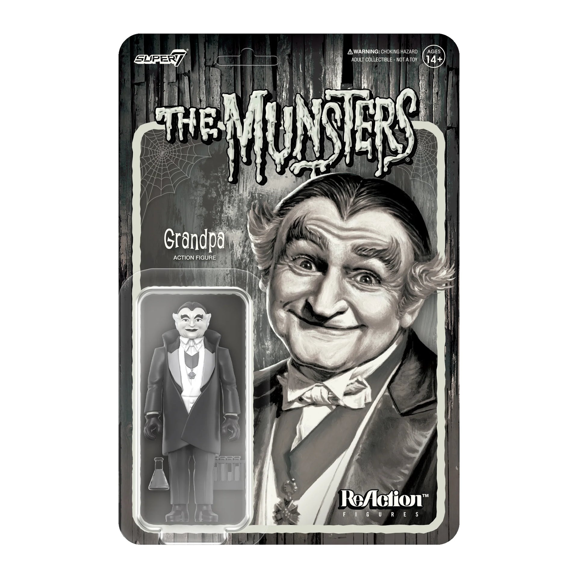 Munsters Reaction Figures Wave 2- Grandpa (Grayscale) – Sweet