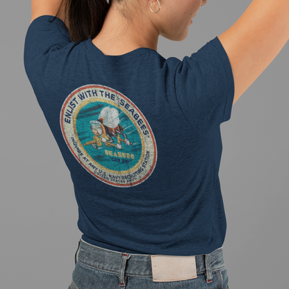 americas navy seabees enlist vintage graphic t shirt officially licensed military patriotic unisex tee back mockup