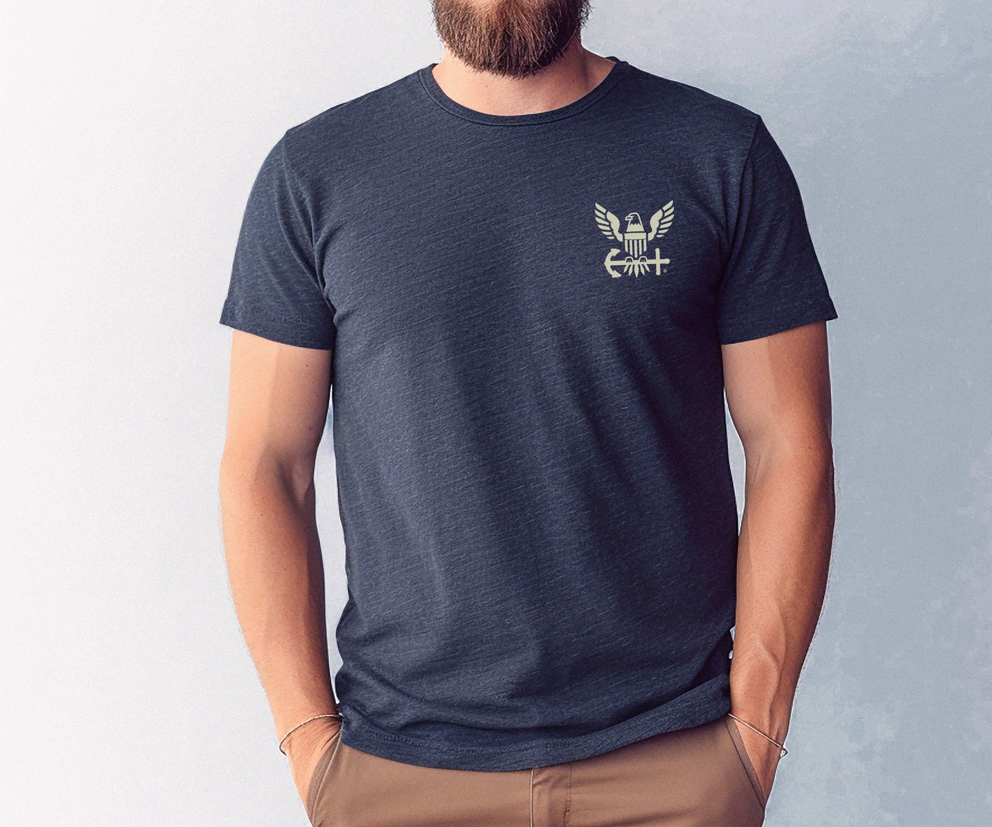 americas navy seabees enlist vintage graphic t shirt officially licensed military patriotic unisex tee front mockup