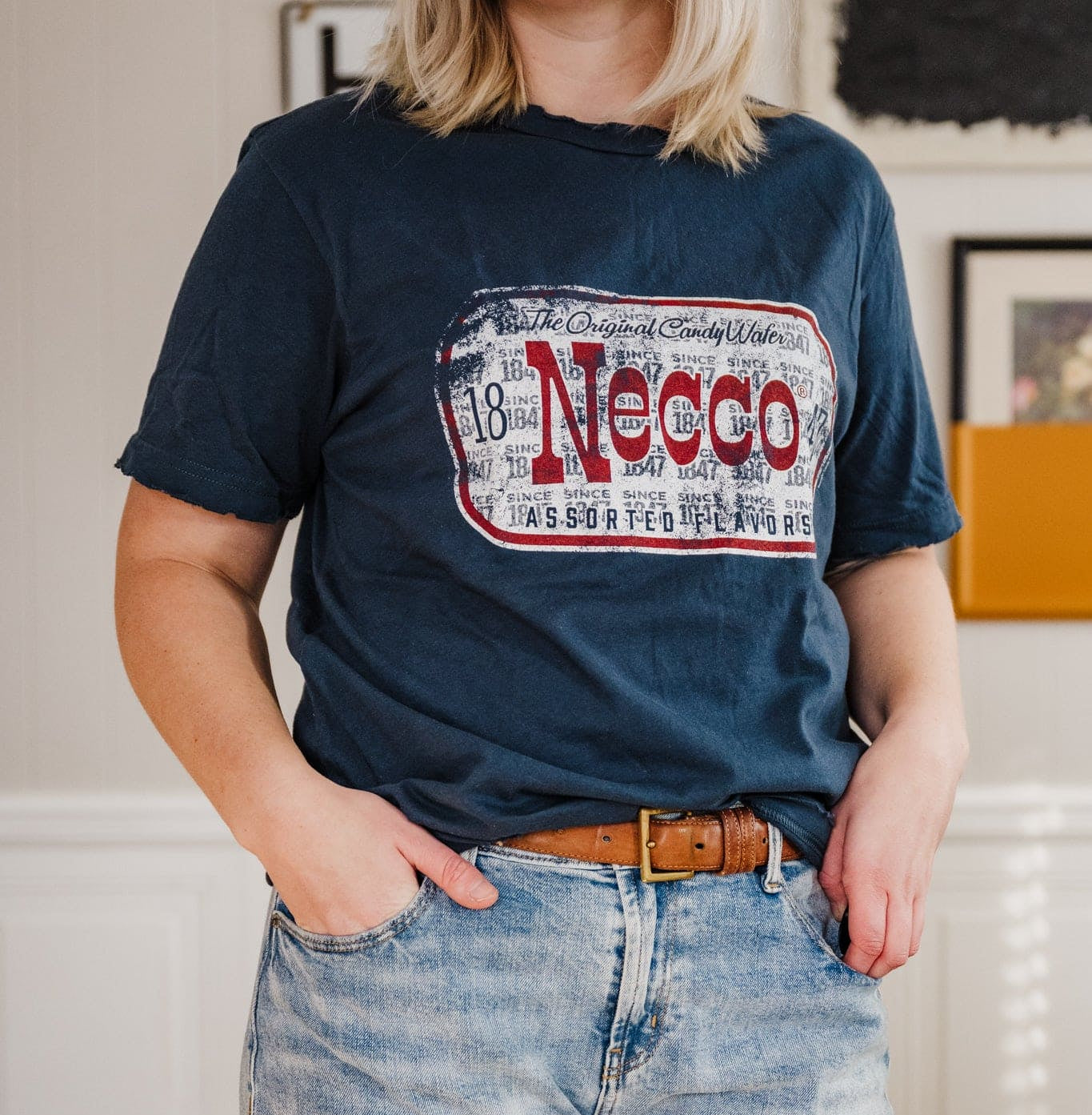 unisex necco candy wafer vintage shirt styled casually for nostalgic candy lovers and retro candy fans