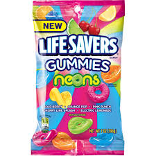 Lifesavers Peg Bag Gummies Neon 7oz