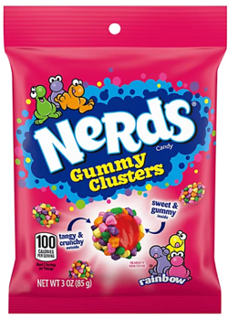 Nerds Gummy Clusters Rainbow 3oz Peg Bag