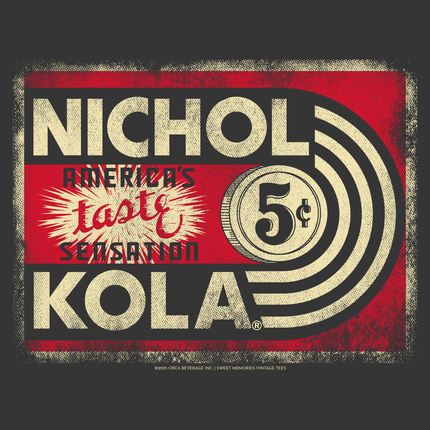 Vintage Nichol Kola® sign artwork featuring classic retro soda advertising and nostalgic branding.