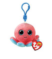 Beanie Babies: Sheldon Octopus Coral Clip