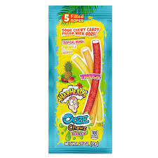 Warheads Ooze Chewz Tropical Ropes 2.5oz