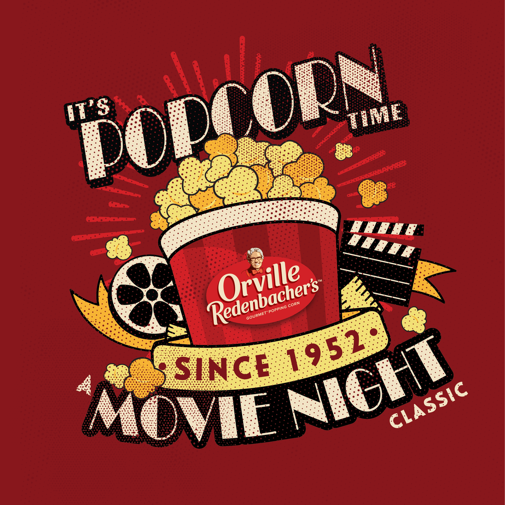 close up of orville redenbachers movie night popcorn graphic