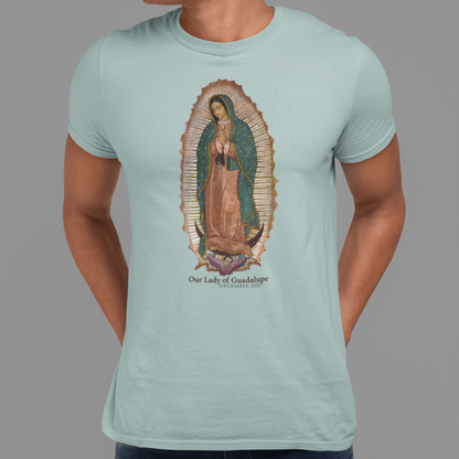 unisex our lady of guadalupe shirt styled casually catholic faith inspired outfit