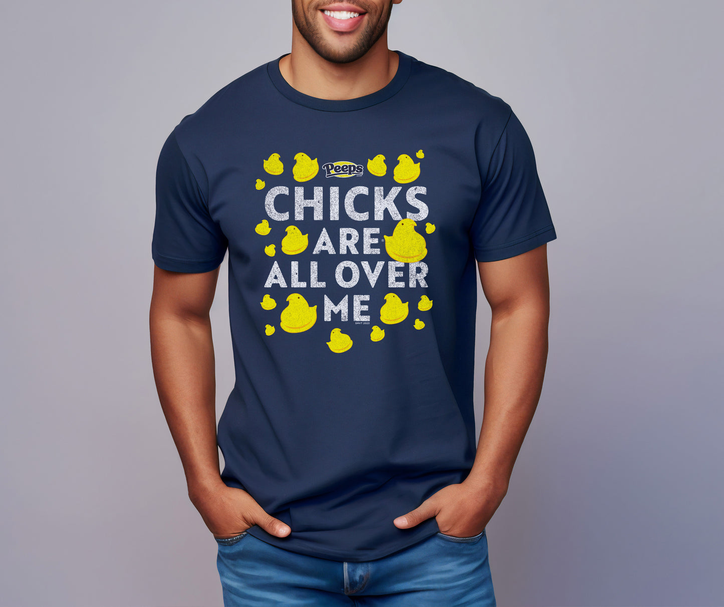 unisex peeps chicks are all over me shirt styled casually fun candy lover outfit