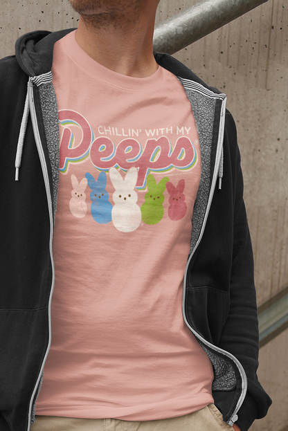 unisex peeps chillin with my peeps shirt styled casually fun candy lover outfit