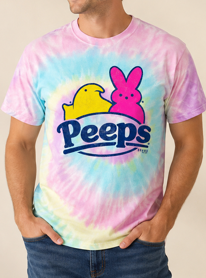 unisex peeps jelly bean tie dye shirt styled casually colorful candy lover easter outfit